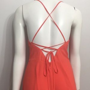 Express Cute Orange Jumpsuit Short Romper Size 8